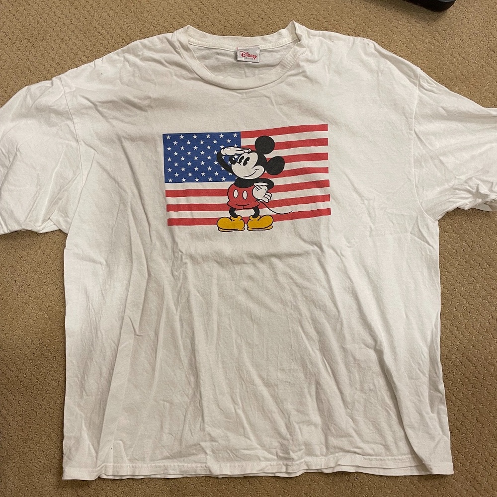 Vintage Mickey Mouse American Flag Shirt
